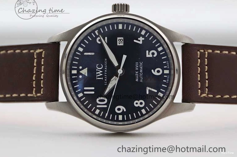 MIROTIME 0502 Mark XVIII IW327010 SS M+F 1:1 Best Edition Blue Dial on Brown Leather Strap A Resilient 7051